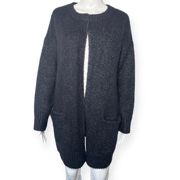 Juicy Couture Cardigan Women's XS Alpaca Wool Blue Knit Chunky City Sweater - Picture 2 of 10